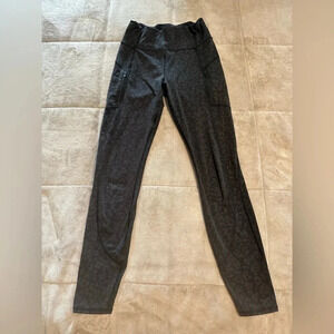 Athleta Leggings Size XS Leopard Black Zip Pockets Active Athleisure